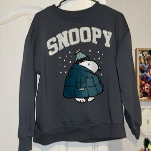 snoopy puffer jacket sweatshirt